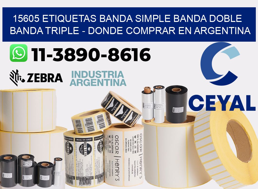 15605 etiquetas banda simple banda doble banda triple - Donde Comprar en Argentina