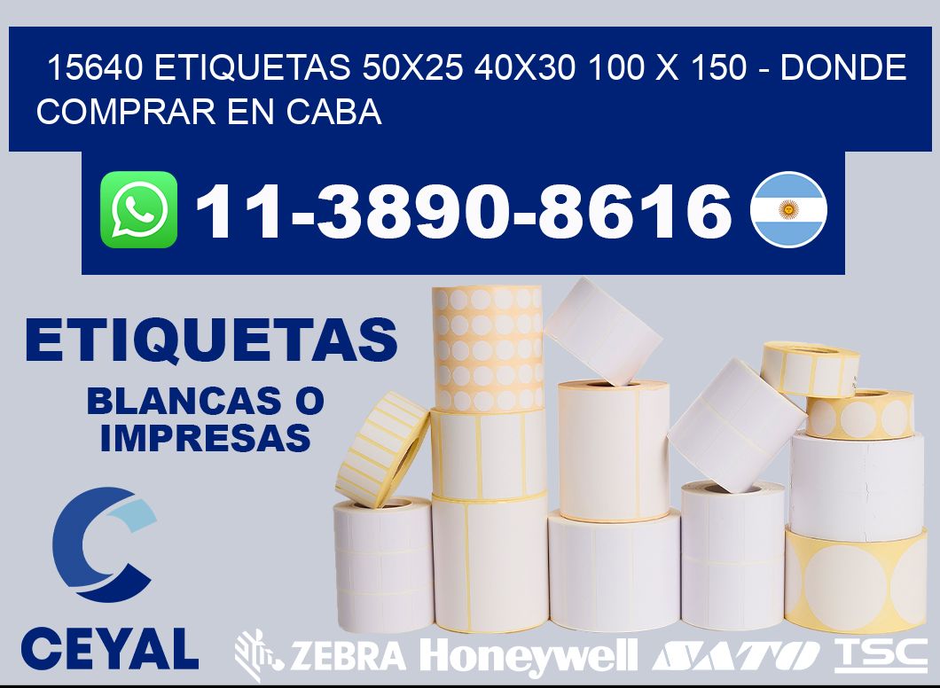 15640 etiquetas 50x25 40x30 100 x 150 - Donde Comprar en Caba