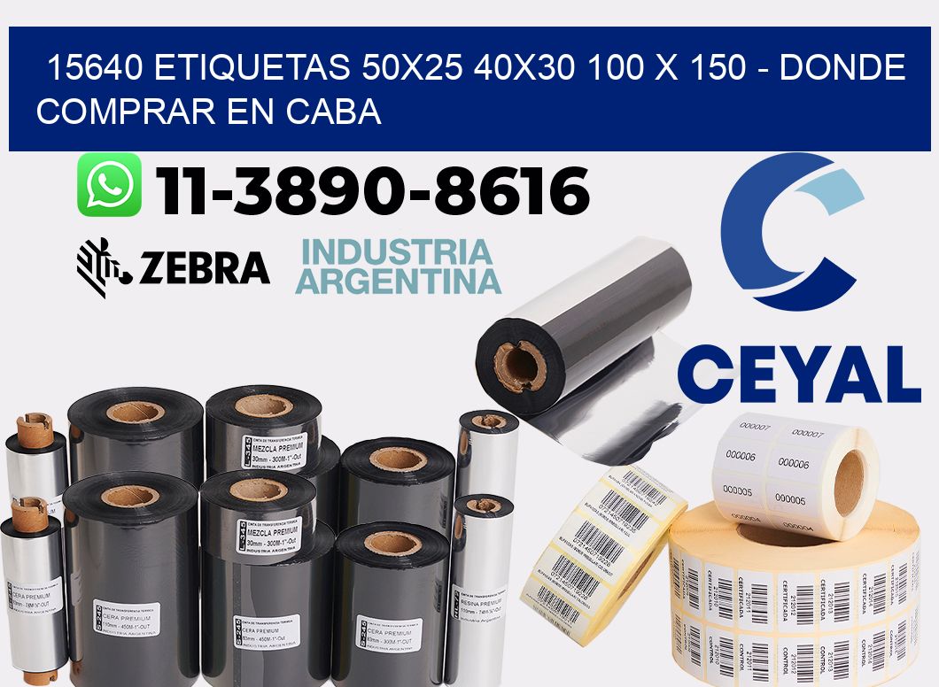 15640 etiquetas 50x25 40x30 100 x 150 - Donde Comprar en Caba