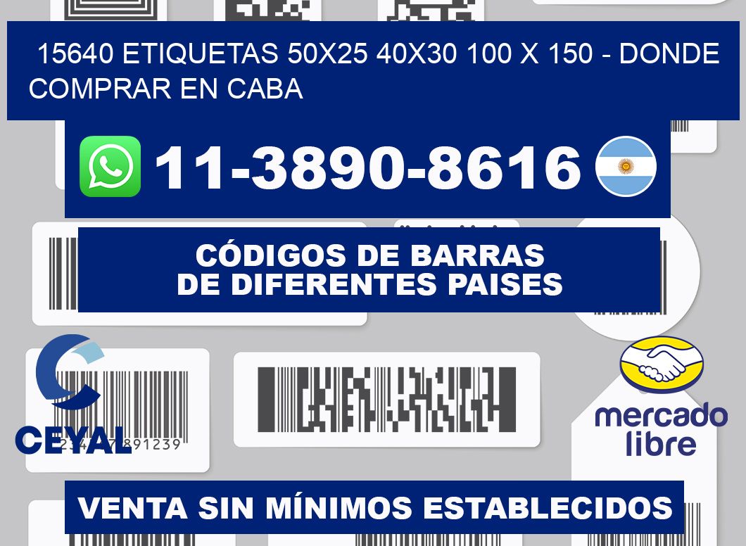 15640 etiquetas 50x25 40x30 100 x 150 - Donde Comprar en Caba