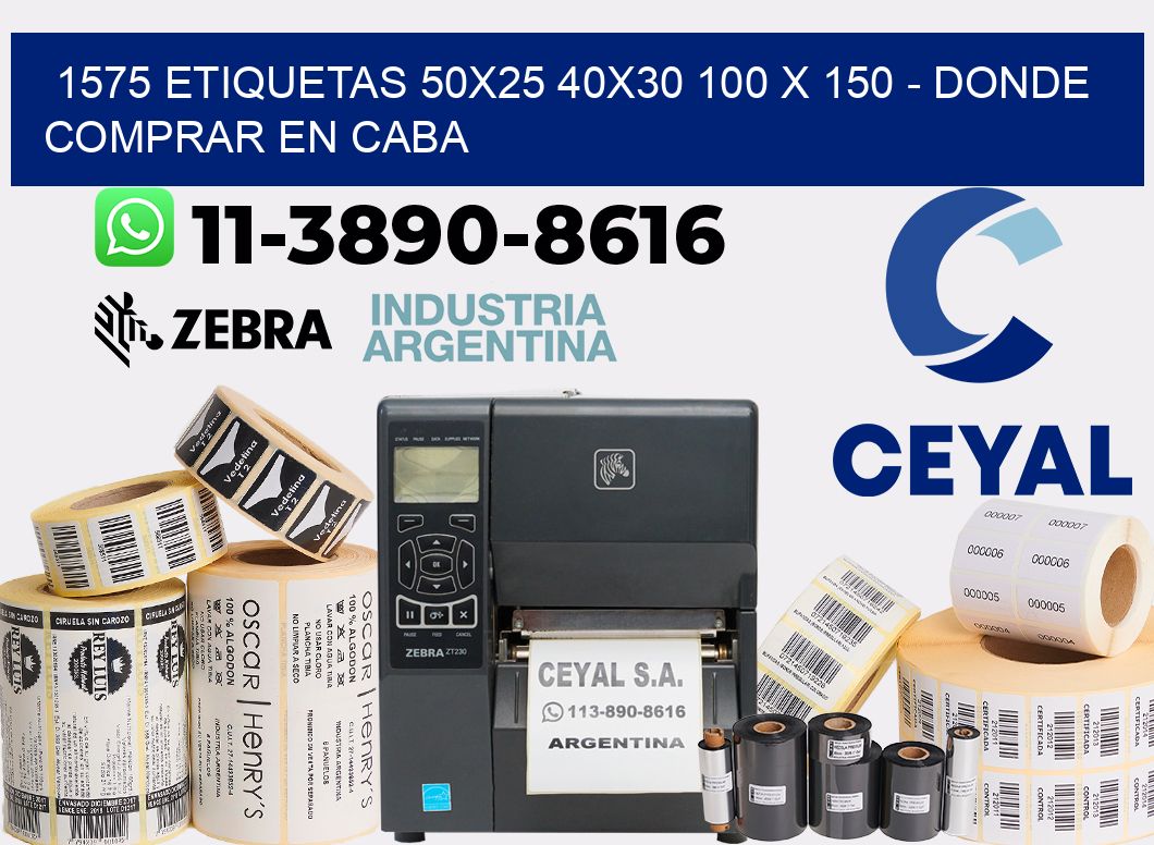 1575 etiquetas 50x25 40x30 100 x 150 - Donde Comprar en Caba