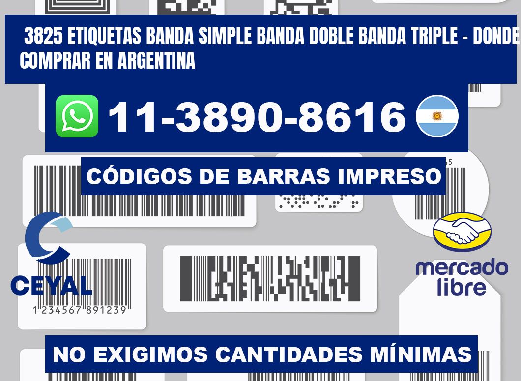 3825 etiquetas banda simple banda doble banda triple - Donde Comprar en Argentina