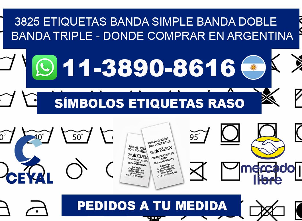 3825 etiquetas banda simple banda doble banda triple - Donde Comprar en Argentina