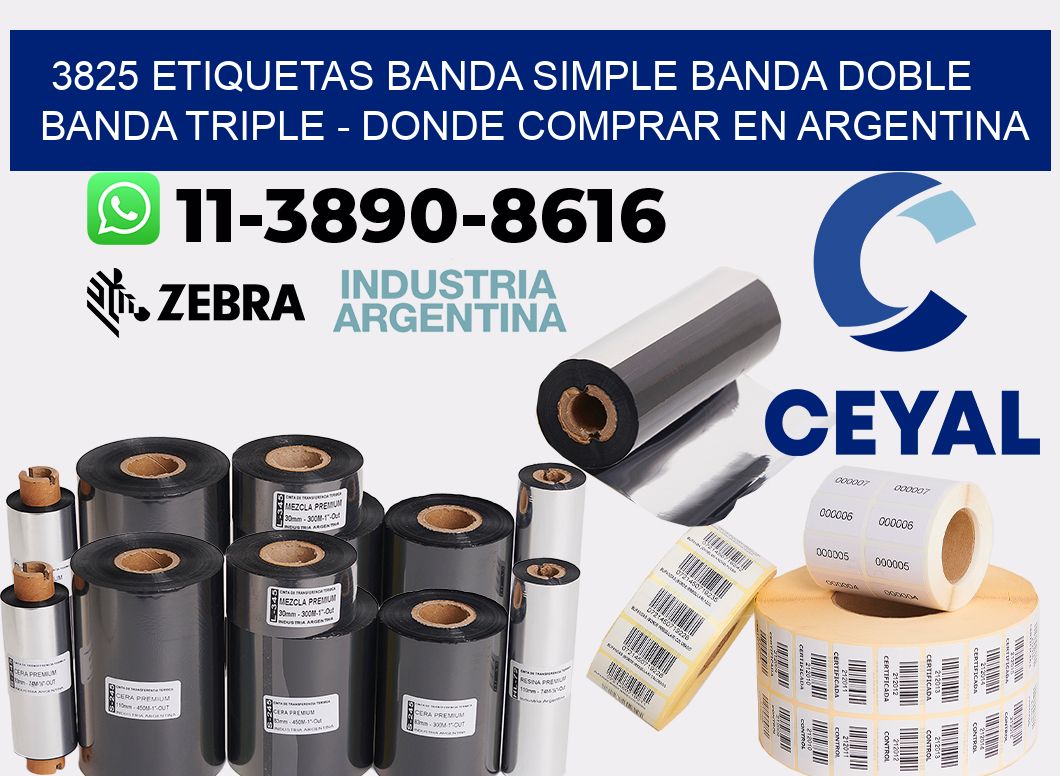 3825 etiquetas banda simple banda doble banda triple - Donde Comprar en Argentina