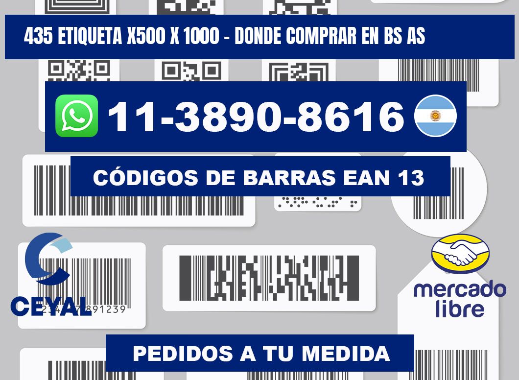 435 etiqueta x500 x 1000 - Donde Comprar en bs as