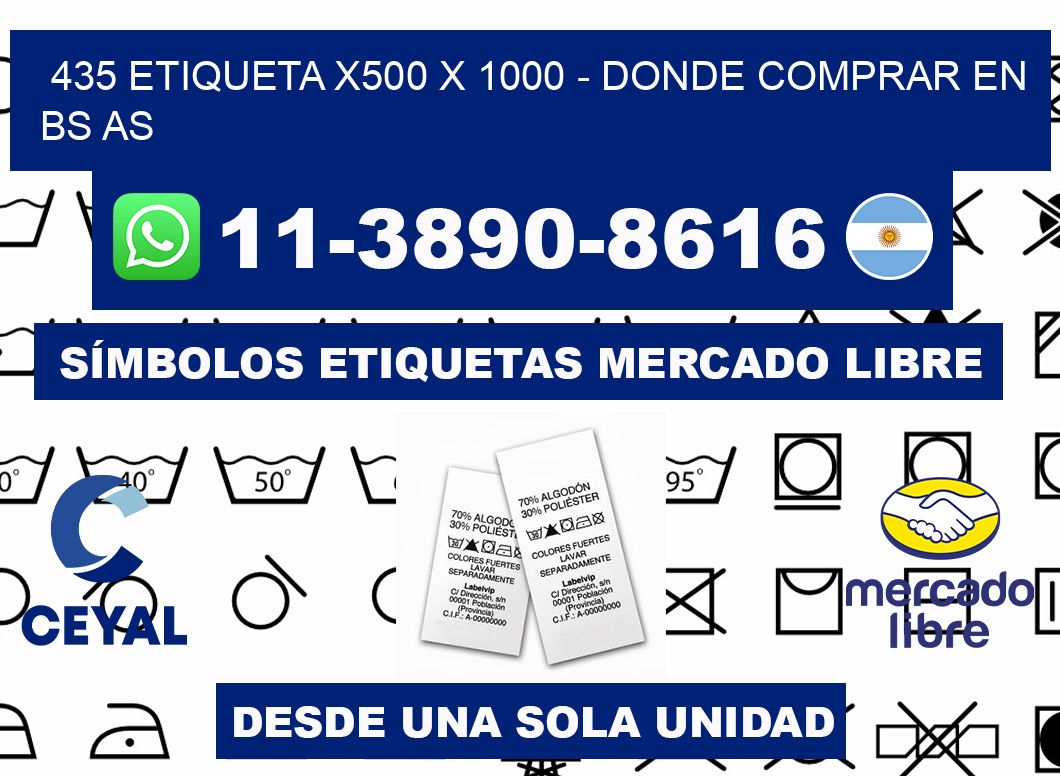435 etiqueta x500 x 1000 - Donde Comprar en bs as