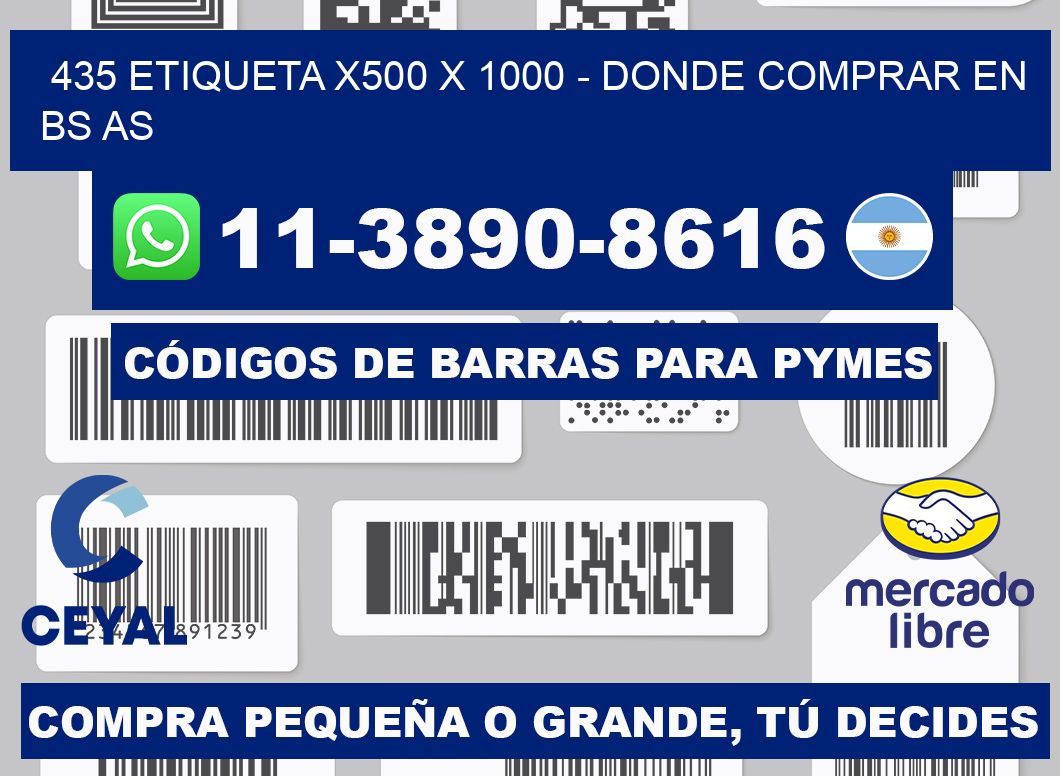 435 etiqueta x500 x 1000 - Donde Comprar en bs as