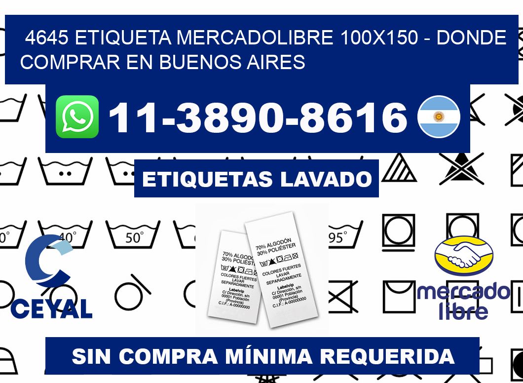 4645 etiqueta MercadoLibre 100x150 - Donde Comprar en Buenos Aires