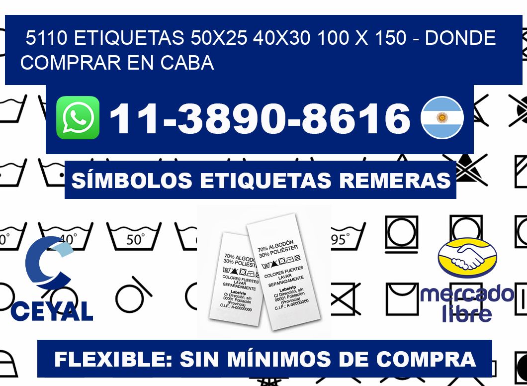 5110 etiquetas 50x25 40x30 100 x 150 - Donde Comprar en Caba
