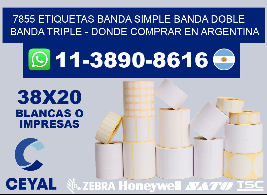 7855 etiquetas banda simple banda doble banda triple - Donde Comprar en Argentina
