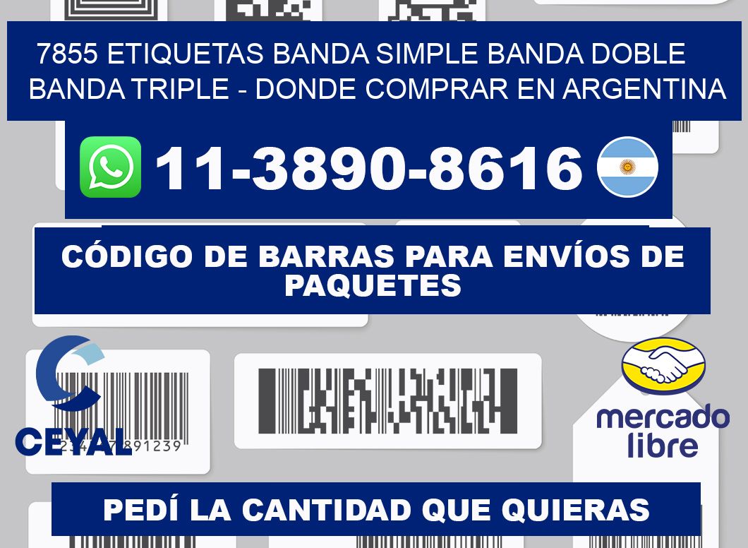 7855 etiquetas banda simple banda doble banda triple - Donde Comprar en Argentina