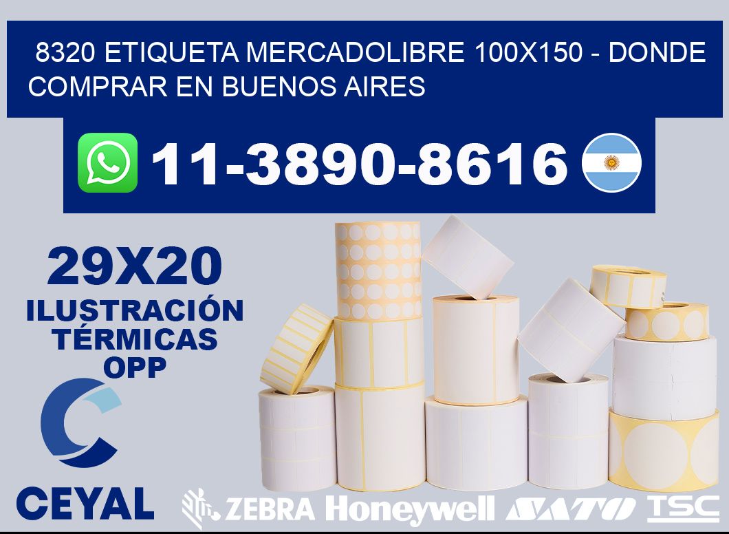 8320 etiqueta MercadoLibre 100x150 - Donde Comprar en Buenos Aires