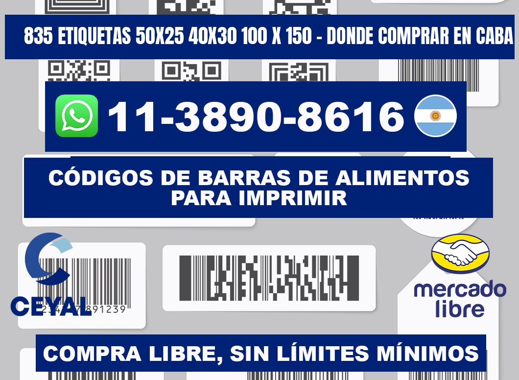 835 etiquetas 50x25 40x30 100 x 150 - Donde Comprar en Caba