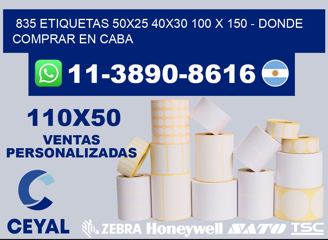 835 etiquetas 50x25 40x30 100 x 150 - Donde Comprar en Caba