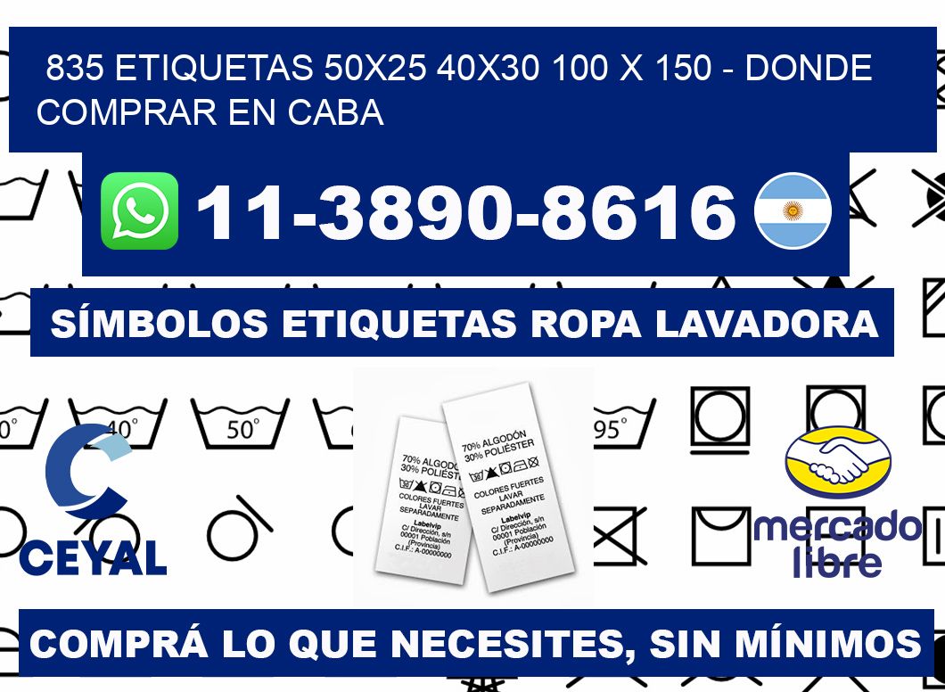 835 etiquetas 50x25 40x30 100 x 150 - Donde Comprar en Caba