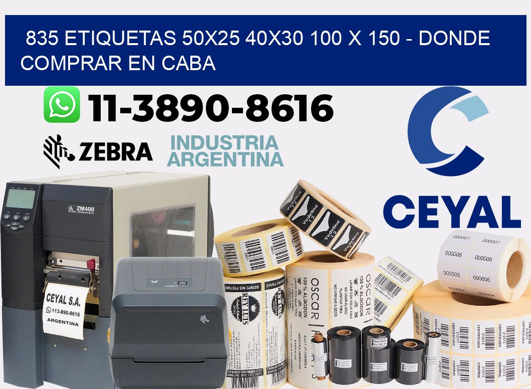 835 etiquetas 50x25 40x30 100 x 150 - Donde Comprar en Caba
