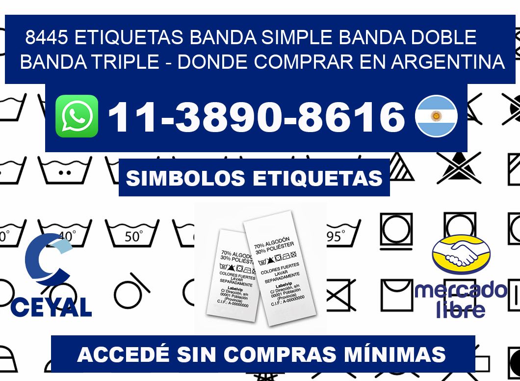 8445 etiquetas banda simple banda doble banda triple - Donde Comprar en Argentina