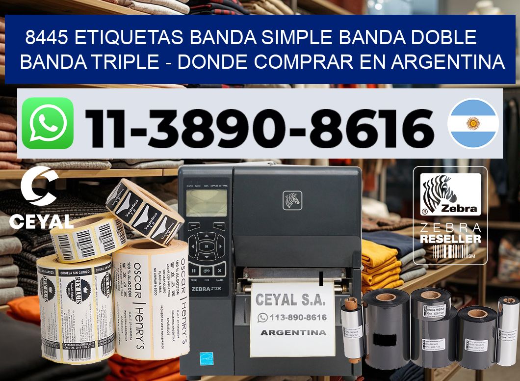 8445 etiquetas banda simple banda doble banda triple – Donde Comprar en Argentina