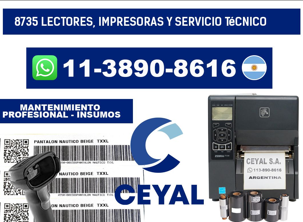 8735 Lectores, Impresoras y Servicio Técnico