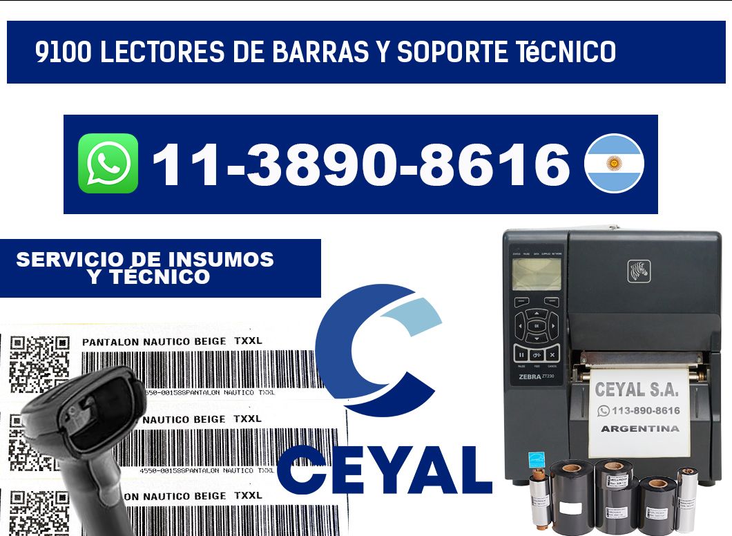 9100 Lectores de barras y Soporte Técnico