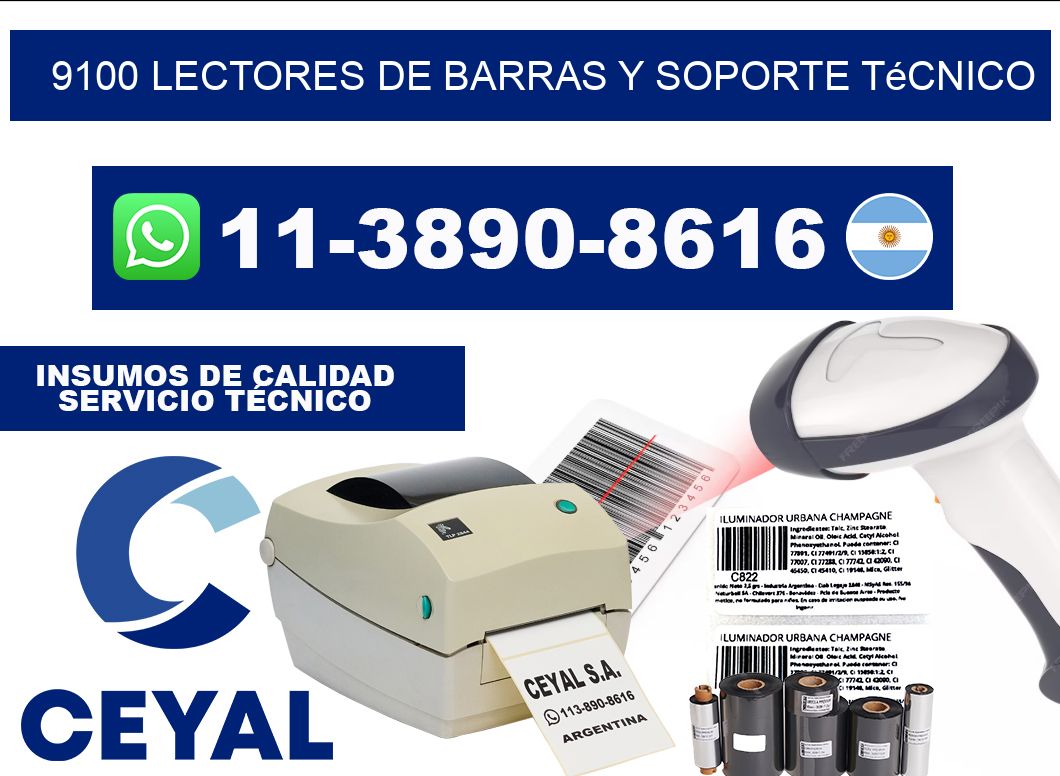 9100 Lectores de barras y Soporte Técnico