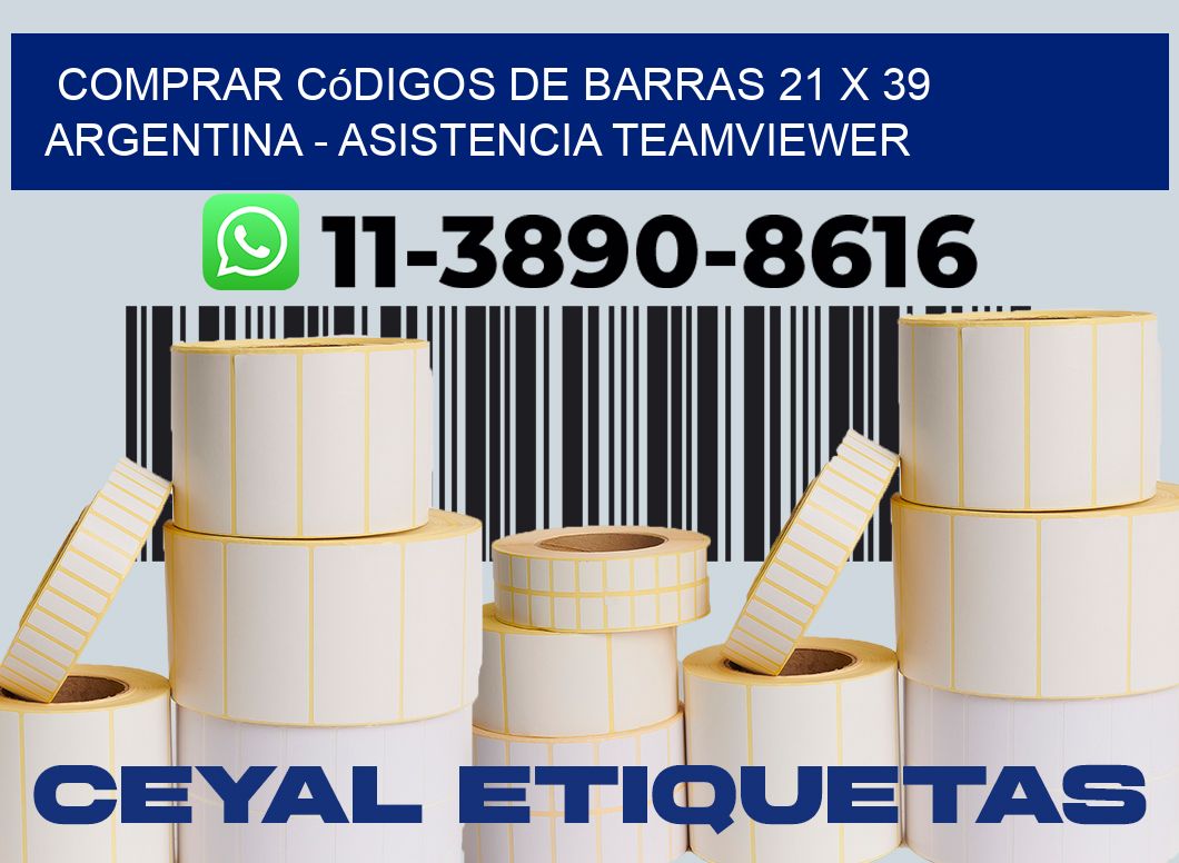 Comprar códigos de barras 21 x 39 argentina - asistencia teamviewer