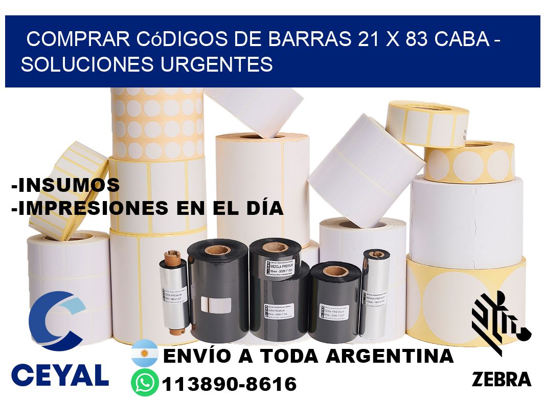 Comprar códigos de barras 21 x 83 CABA - soluciones urgentes