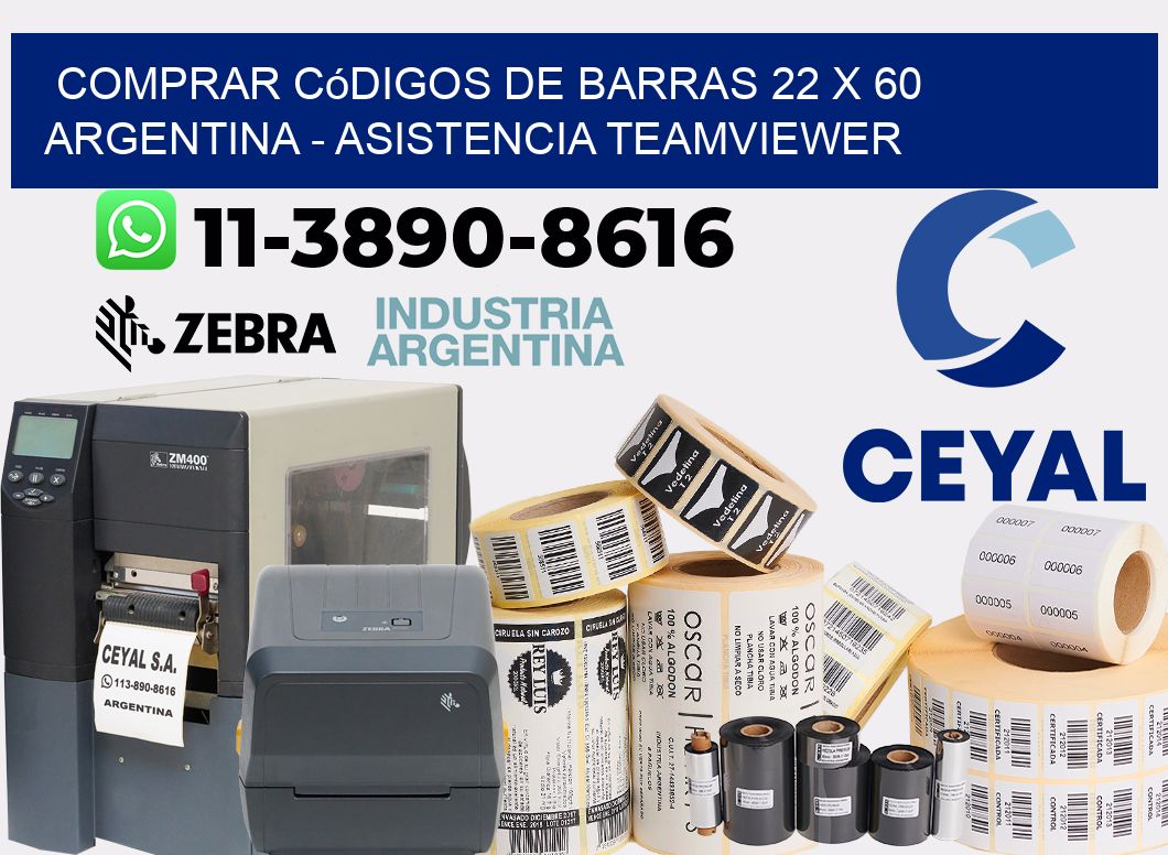 Comprar códigos de barras 22 x 60 argentina - asistencia teamviewer