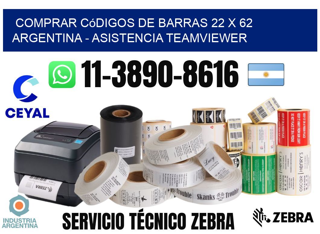 Comprar códigos de barras 22 x 62 argentina - asistencia teamviewer