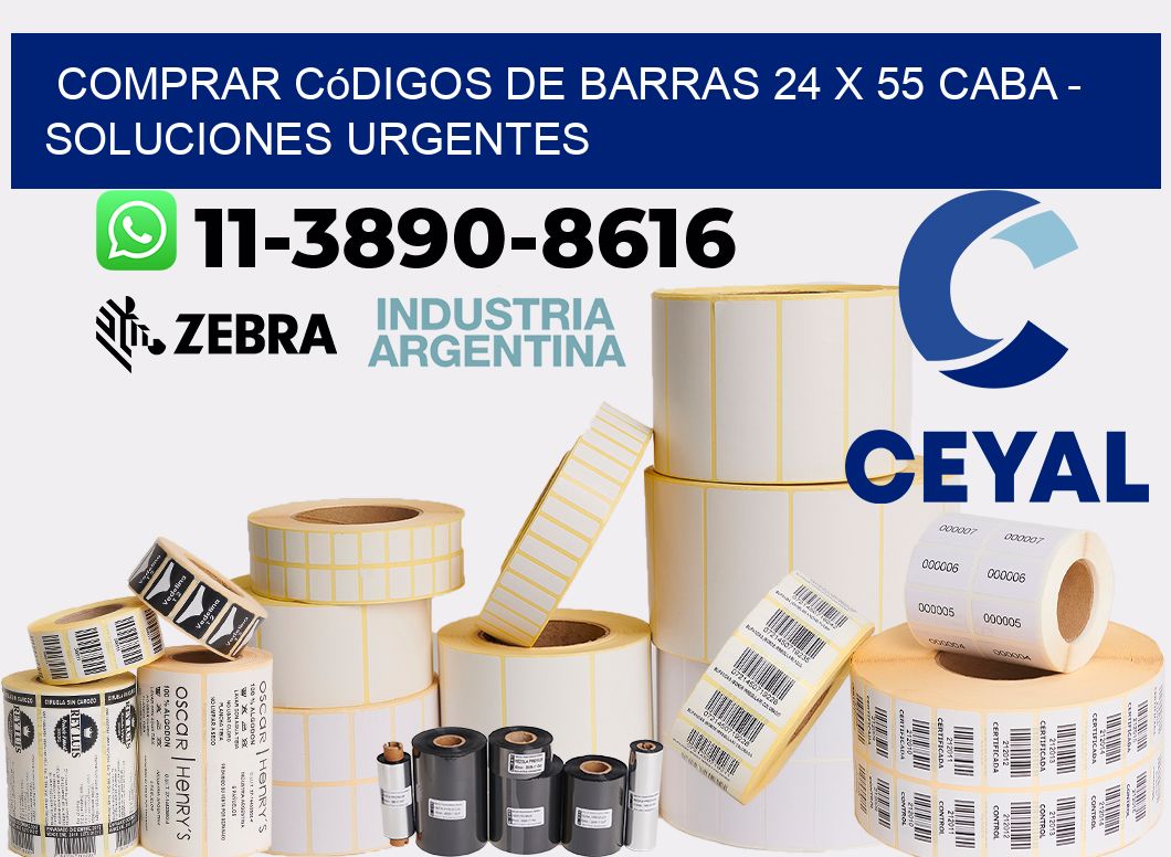 Comprar códigos de barras 24 x 55 CABA - soluciones urgentes