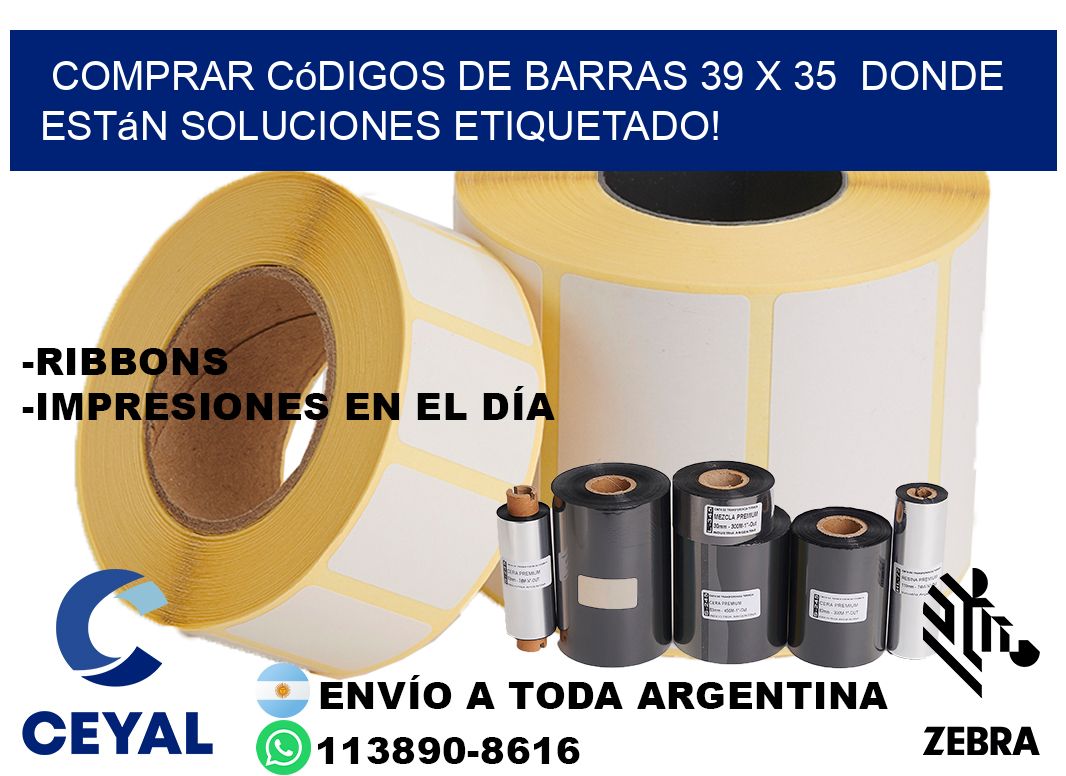 Comprar códigos de barras 39 x 35  donde están soluciones etiquetado!