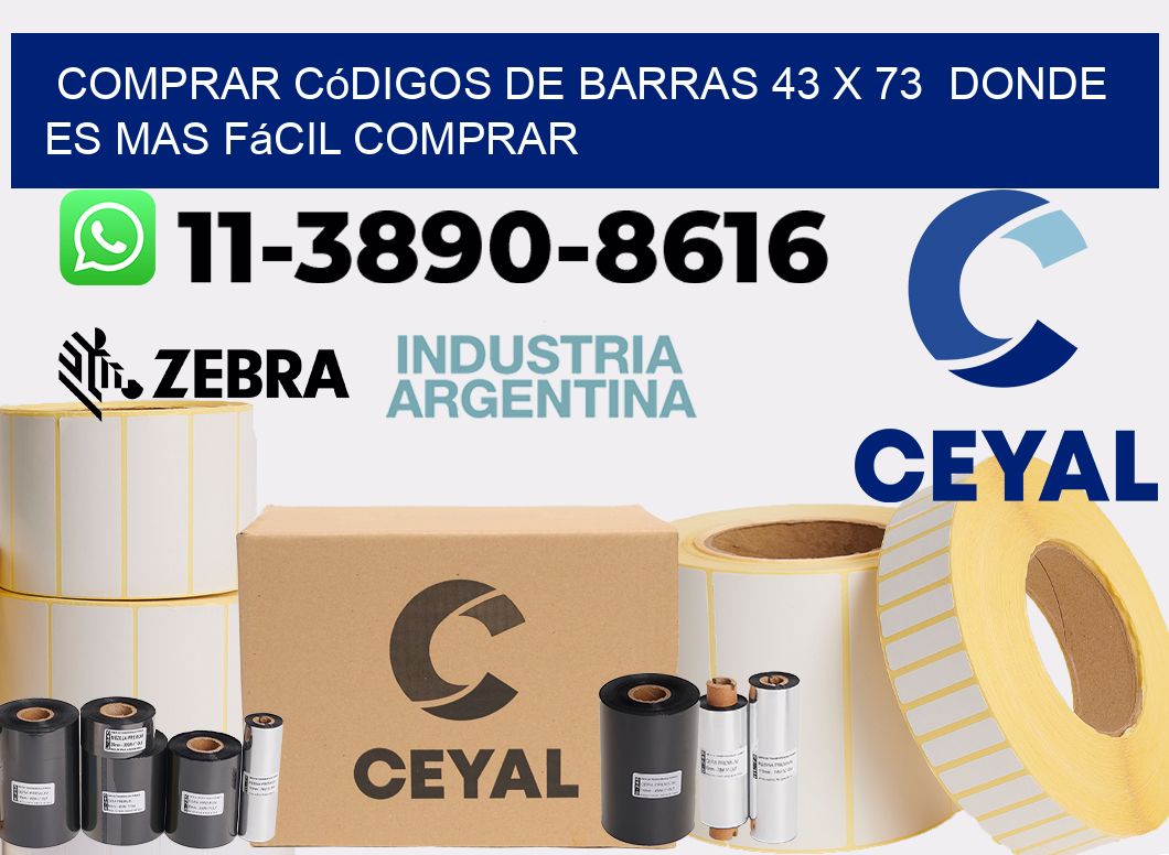 Comprar códigos de barras 43 x 73  Donde es mas fácil comprar