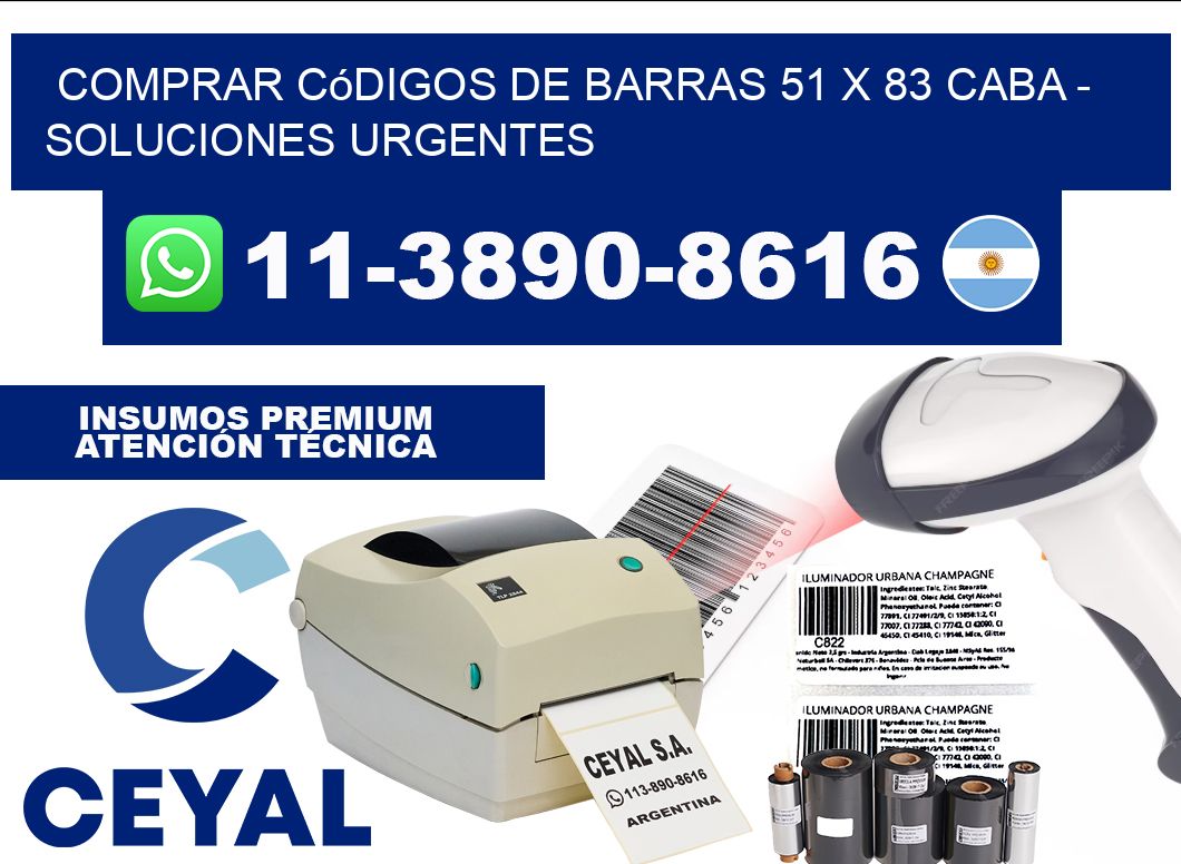 Comprar códigos de barras 51 x 83 CABA - soluciones urgentes