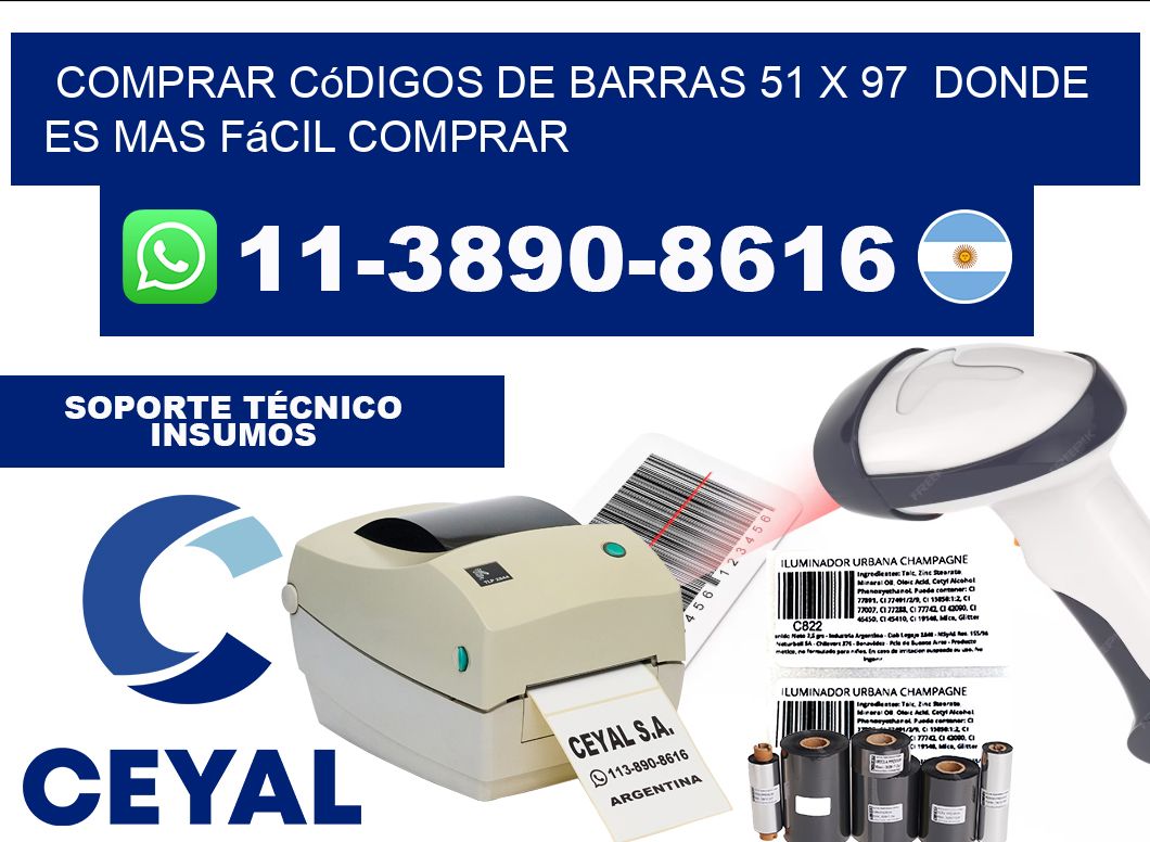 Comprar códigos de barras 51 x 97 Donde es mas fácil comprar