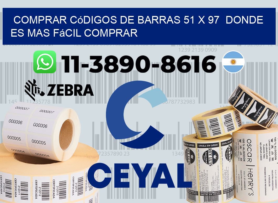 Comprar códigos de barras 51 x 97 Donde es mas fácil comprar