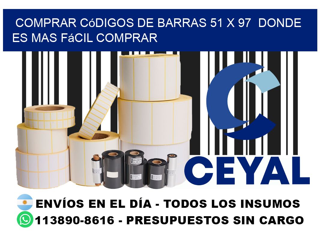 Comprar códigos de barras 51 x 97 Donde es mas fácil comprar