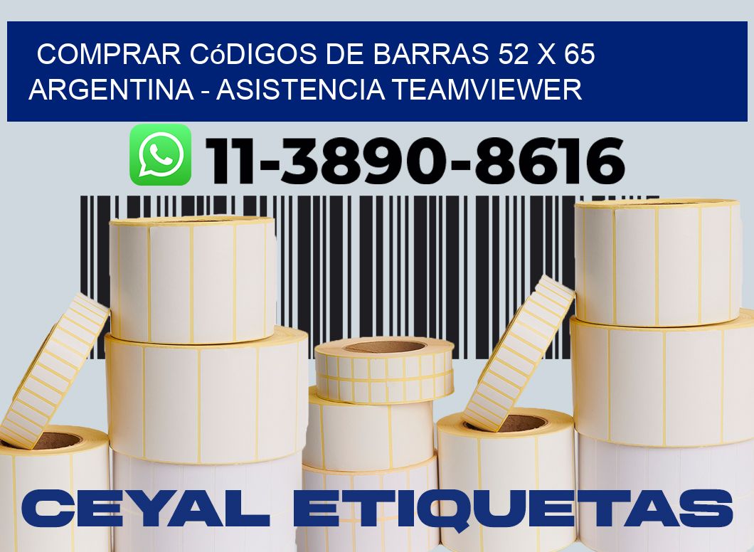 Comprar códigos de barras 52 x 65 argentina - asistencia teamviewer