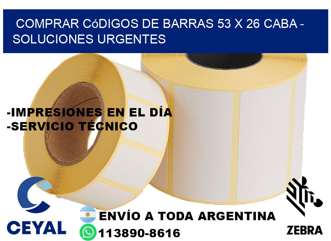 Comprar códigos de barras 53 x 26 CABA - soluciones urgentes