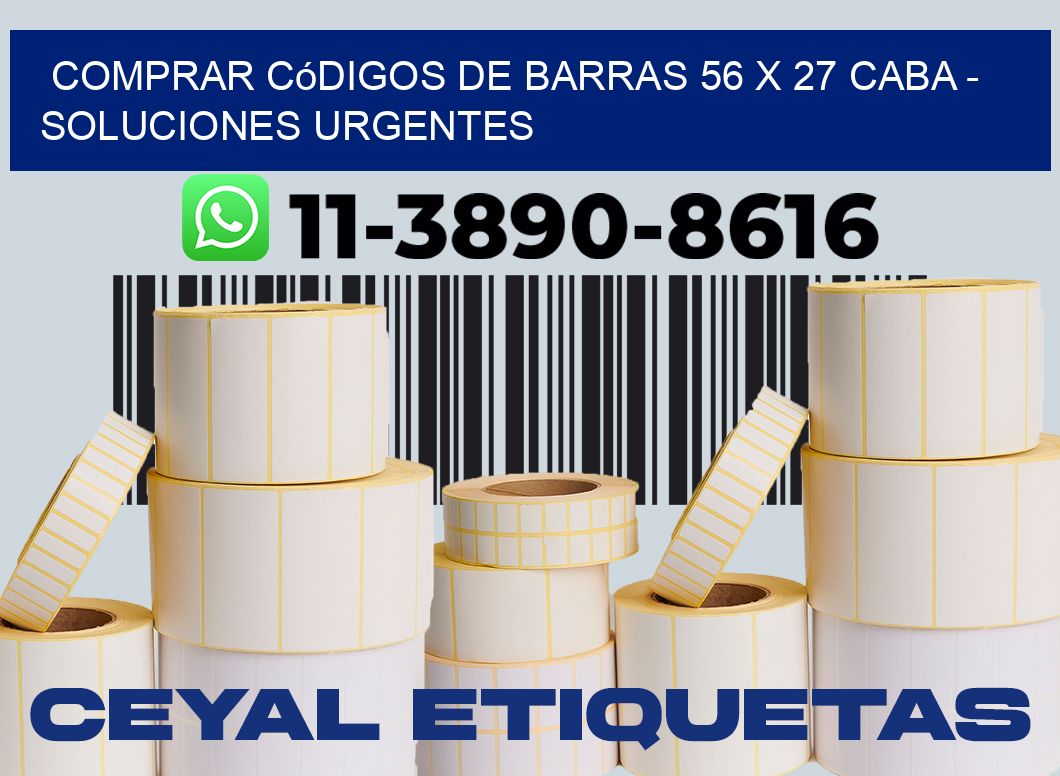 Comprar códigos de barras 56 x 27 CABA - soluciones urgentes