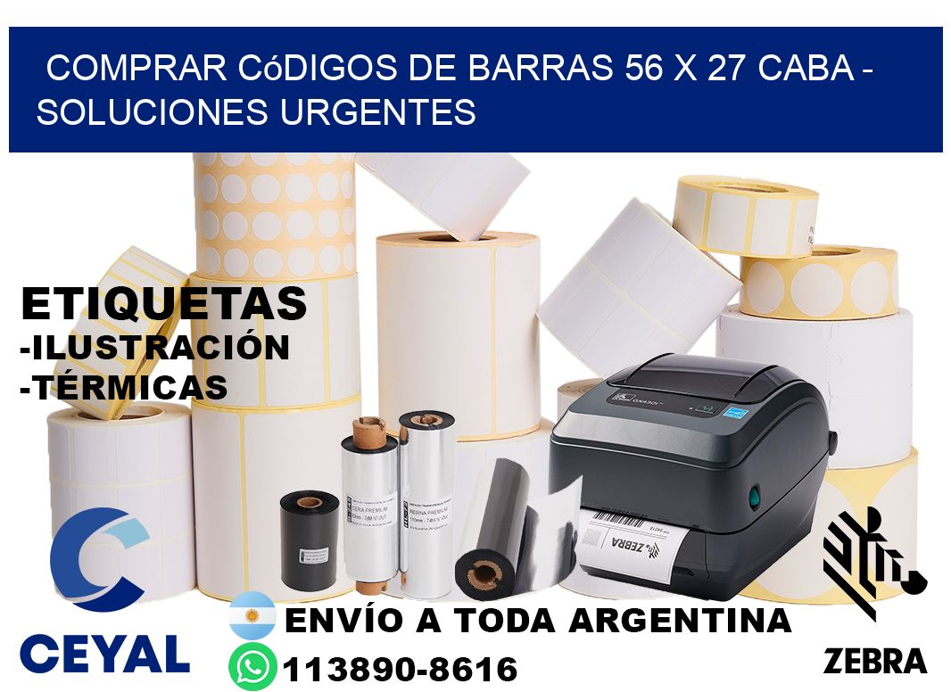 Comprar códigos de barras 56 x 27 CABA - soluciones urgentes