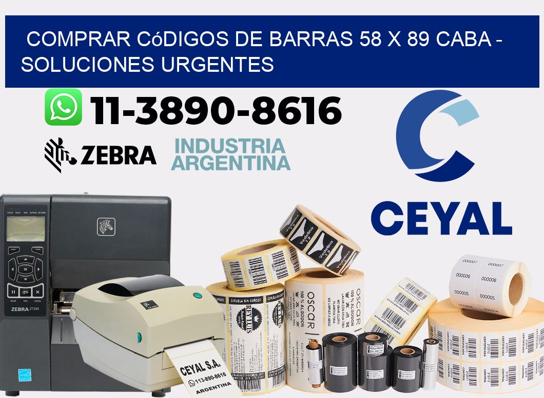 Comprar códigos de barras 58 x 89 CABA - soluciones urgentes