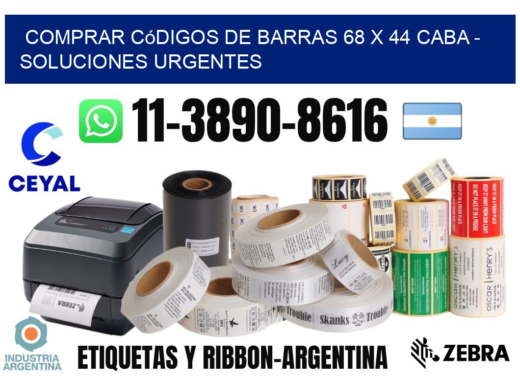 Comprar códigos de barras 68 x 44 CABA - soluciones urgentes