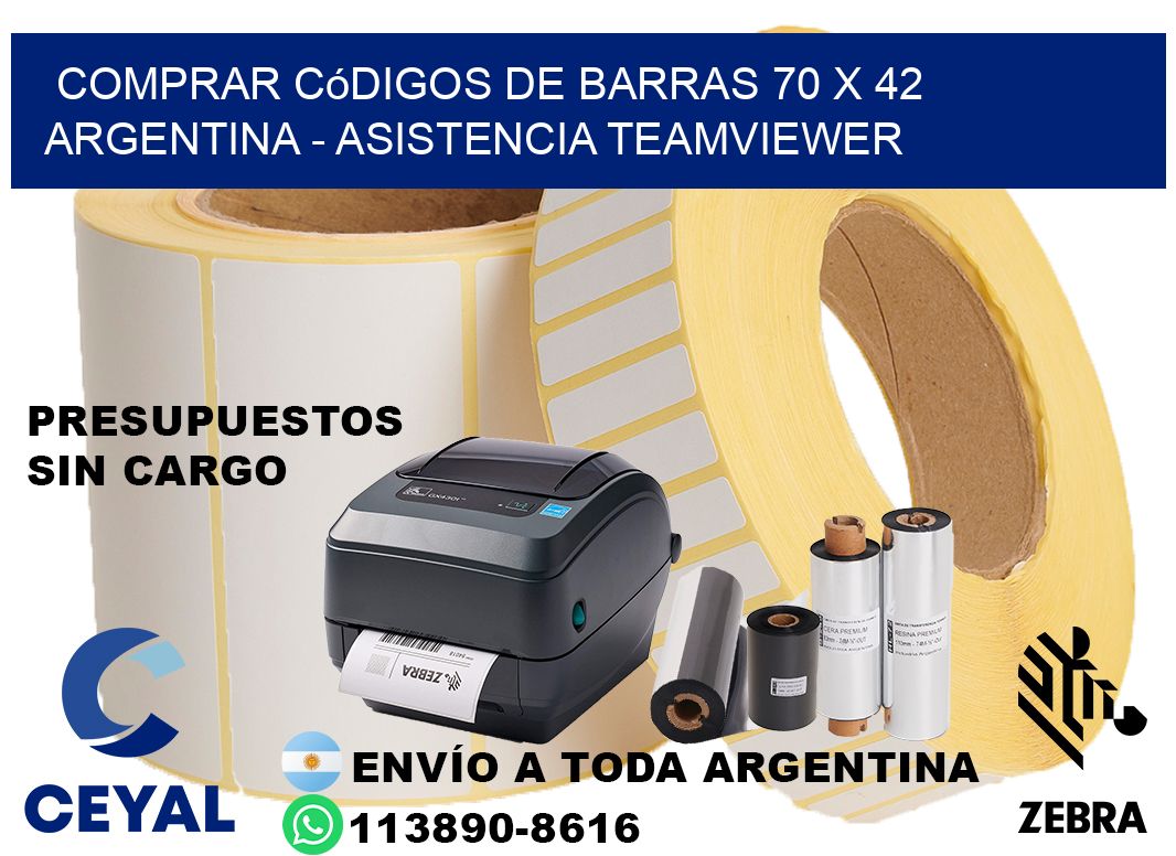 Comprar códigos de barras 70 x 42 argentina - asistencia teamviewer