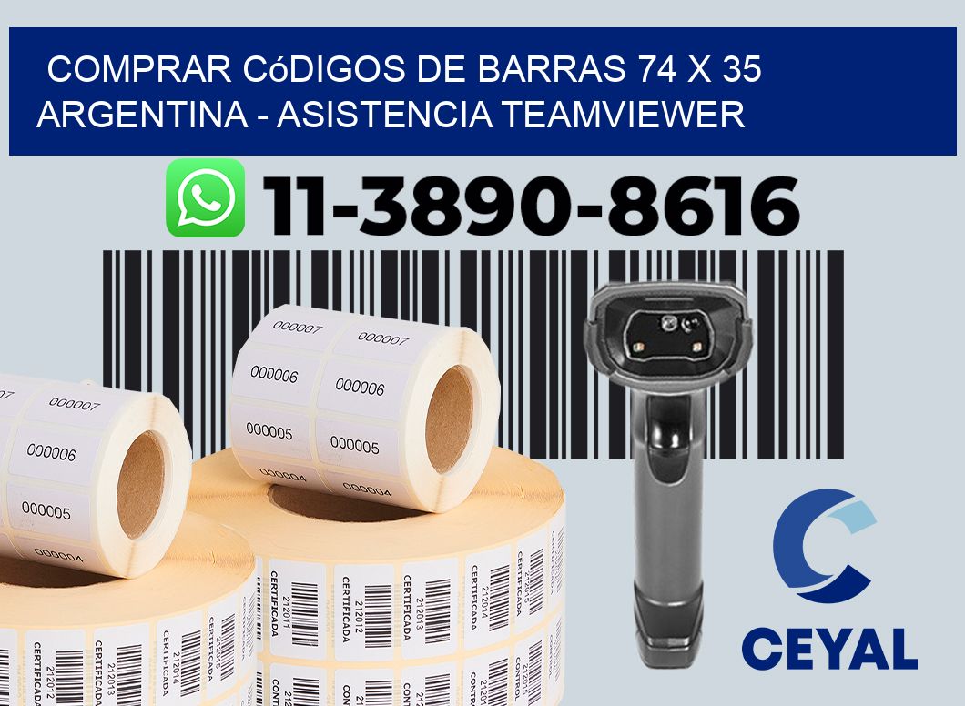 Comprar códigos de barras 74 x 35 argentina - asistencia teamviewer