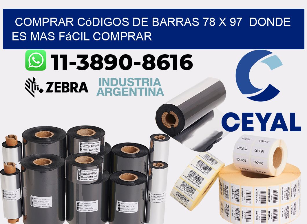 Comprar códigos de barras 78 x 97  Donde es mas fácil comprar