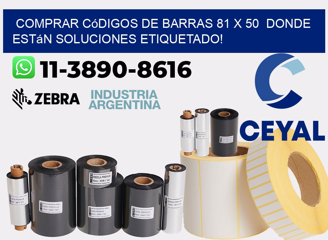Comprar códigos de barras 81 x 50  donde están soluciones etiquetado!