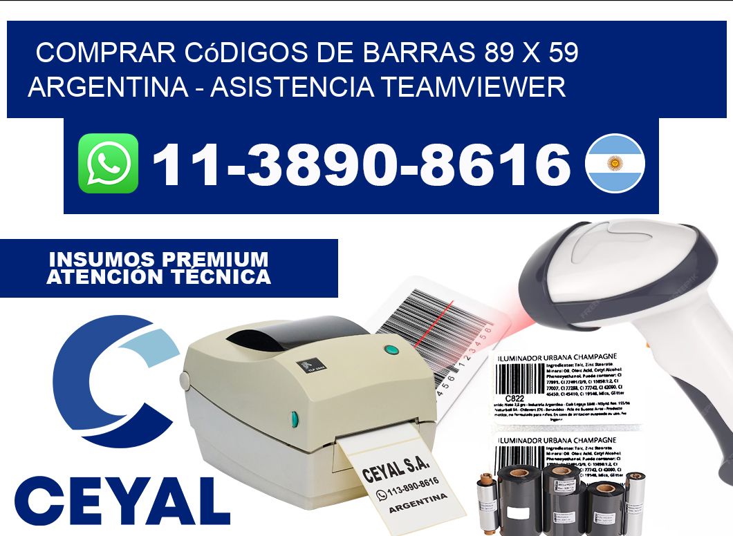 Comprar códigos de barras 89 x 59 argentina - asistencia teamviewer