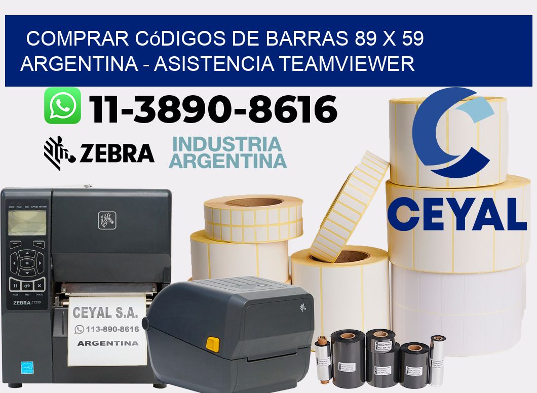 Comprar códigos de barras 89 x 59 argentina - asistencia teamviewer
