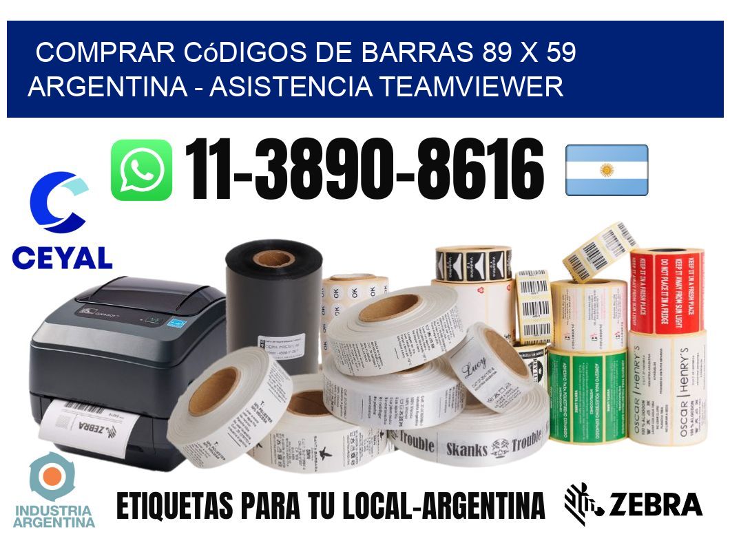 Comprar códigos de barras 89 x 59 argentina - asistencia teamviewer