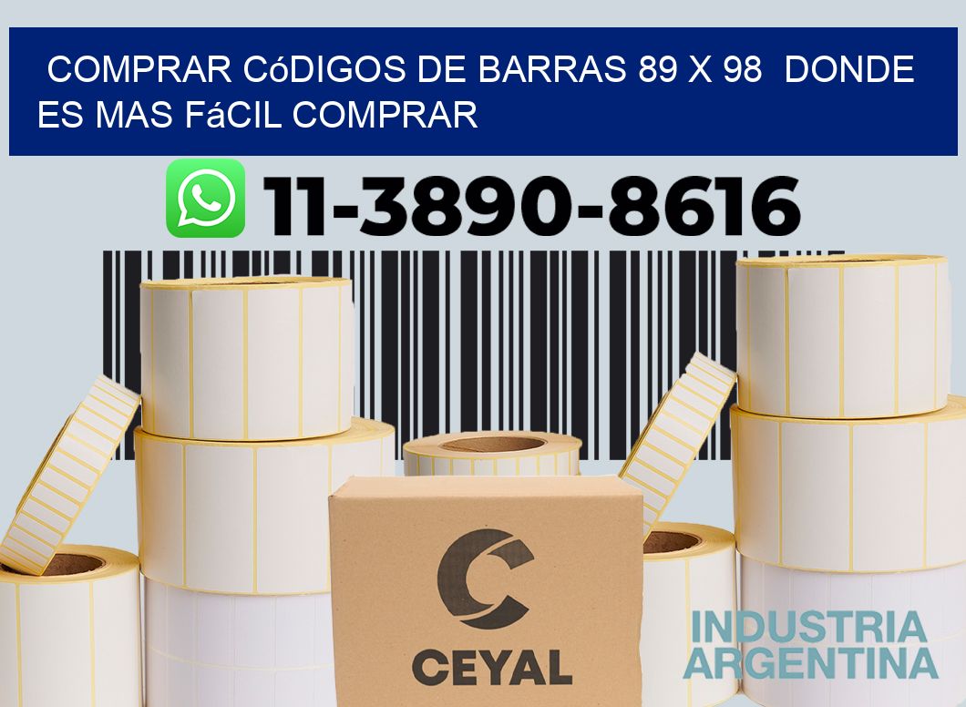 Comprar códigos de barras 89 x 98  Donde es mas fácil comprar